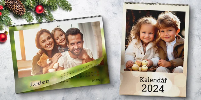Fotokalendáře na zeď A4, A3 nebo 45 × 32 cm
