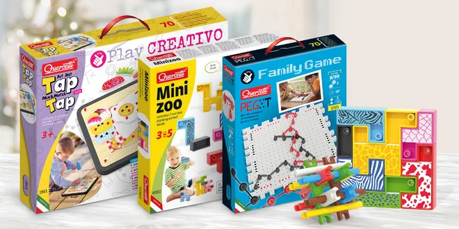 Hry Quercetti pro malé i velké děti: mozaika i puzzle