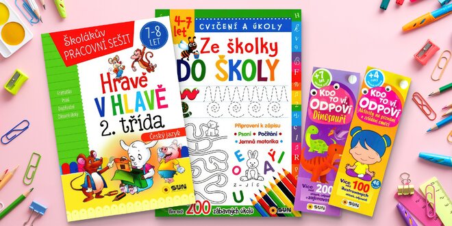 Knihy s kvízy, procvičování učiva i puzzle pro děti
