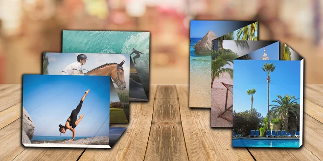 Papírové leporelo z 12 vlastních fotografií