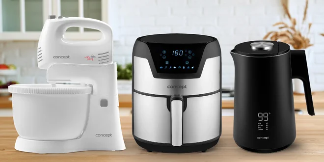 Mixér, rychlovarná konvice i horkovzdušná fritéza