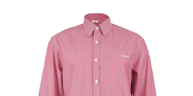 Pánská červeno-bílá proužkovaná košile GAS