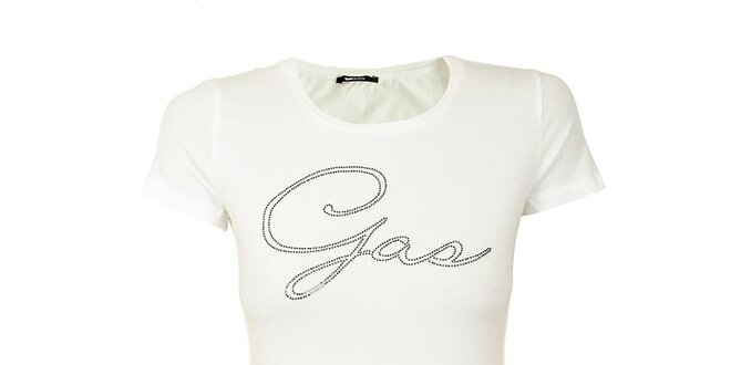 Dámské bílé tričko s logem GAS