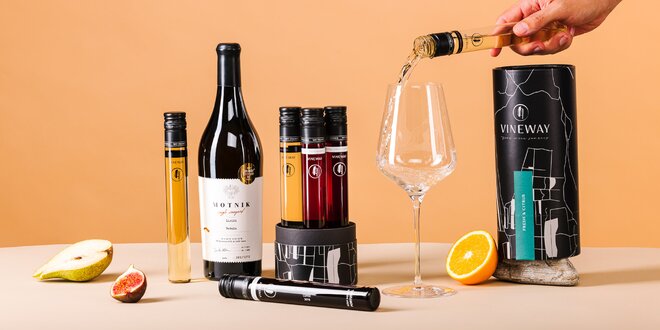 Degustační balíčky 100ml vín: stylové dárkové balení