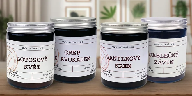 Svíčky s dřevěným knotem: vanilka, opium i závin