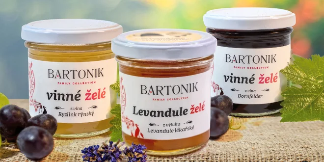 Vinná a bylinná želé z rodinné firmy Bartonik