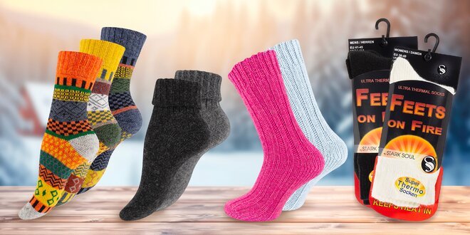 Ponožky pro pány a dámy: termo, odolné i vlněné