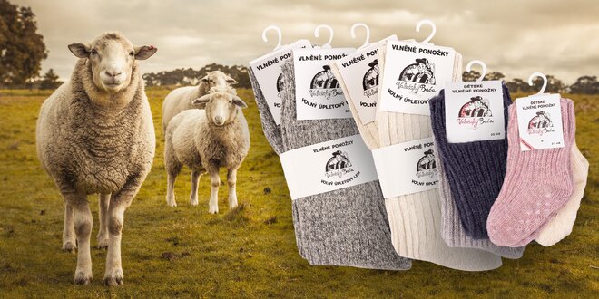 Ponožky z ovčí vlny: pro děti, dospělé i diabetiky