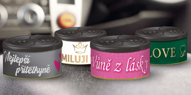 Příjemné vůně do auta s věnováním z lásky