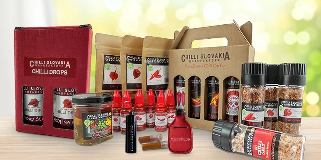 100% přírodní chilli omáčky i dárkové sety