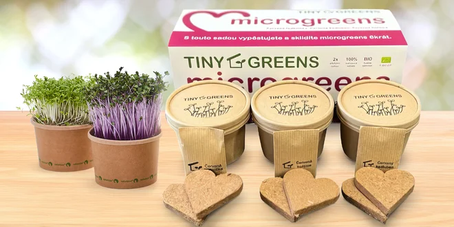 Sada na pěstování microgreens s různými semínky