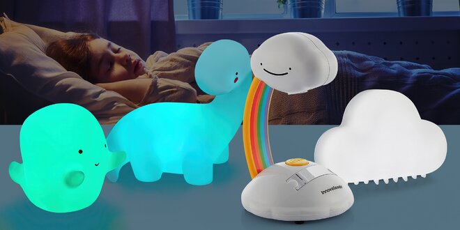 Dětská LED lampička i projektor: dinosaurus i další tvary