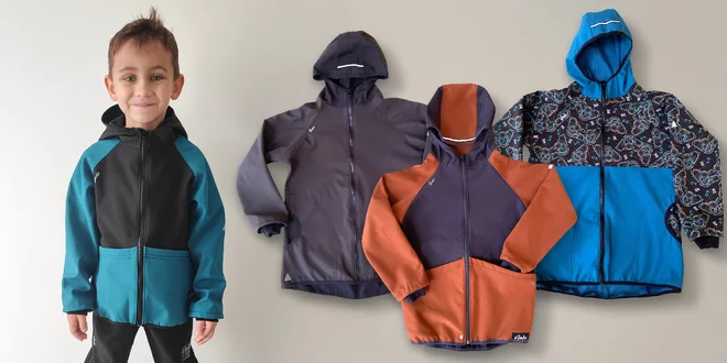 Chlapecké nepromokavé softshell bundy: vel. 80–170