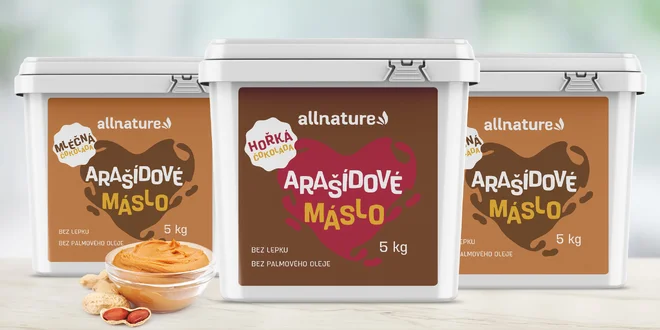 5kilové arašídové krémy s čokoládou nebo bez