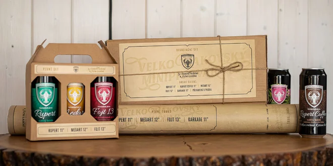 Dárkové sady piv z Velkorakovského minipivovaru