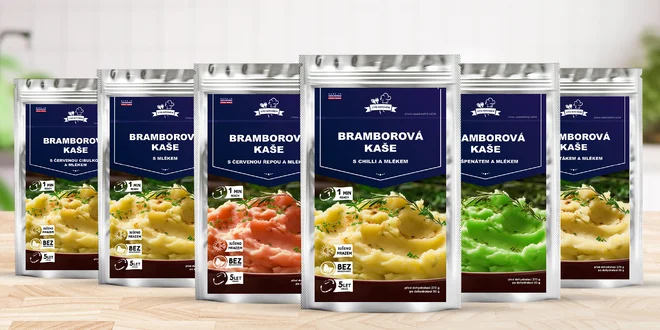 Lyofilizované bramborové kaše za minutu hotové