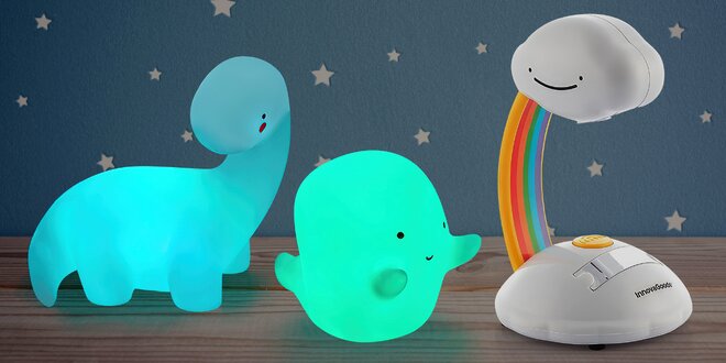 Dětská LED lampička i projektor: duch, dinosaurus i další tvary