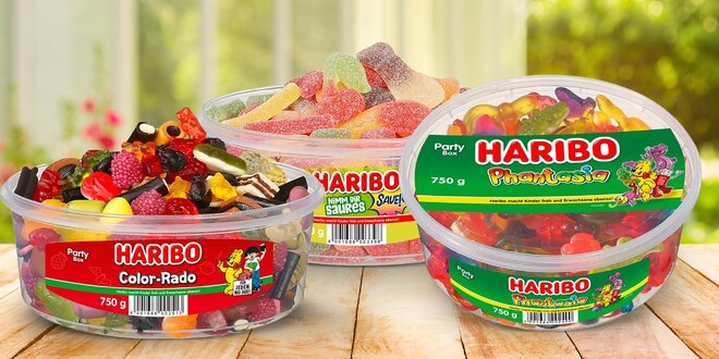 Haribo bonbóny: 750 g ovocného želé i lékořice