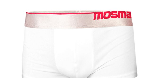 Pánské bílé boxerky s nohavičkou značky Mosmann z edice Silver