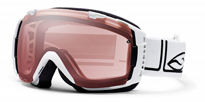 Bílé lyžařské brýle Smith Optics se sférickými skly