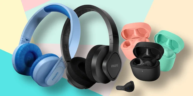 Bezdrátová sluchátka Philips do uší i na hlavu