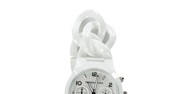 Dámské bílé keramické hodinky Michael Kors