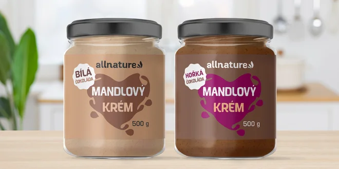Mandlové krémy s bílou, mléčnou a hořkou čokoládou