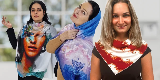 Lehké šátky a šály: zvířecí, orientální i vesmírné vzory