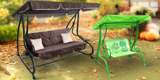 Zahradní houpačky se stříškou pro děti i dospělé