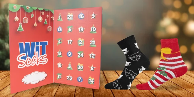 Adventní kalendář veselých ponožek české výroby