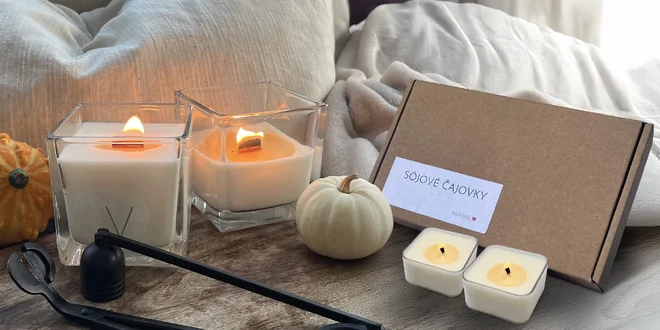 Sójové svíčky ve skle i balení čajovek: 13 vůní na výběr