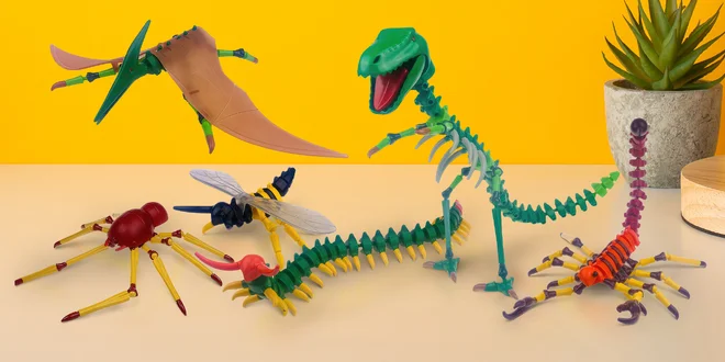 Stavebnice pro milovníky zvířat: hmyz nebo dinosauři