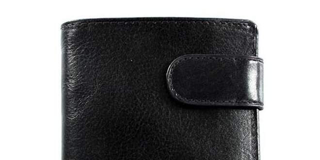Černá kožená peněženka Menbur se zipem