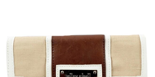 Dámská béžovobílá peněženka Menbur