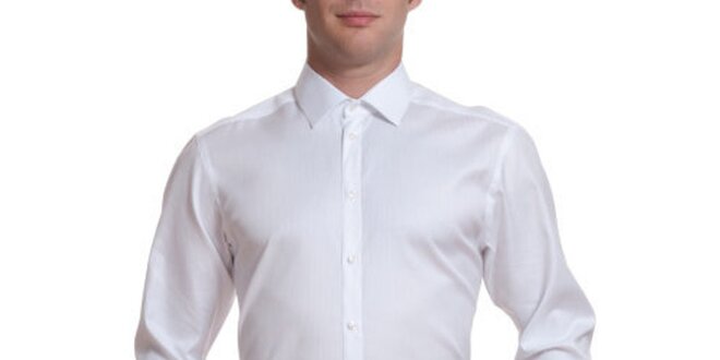 Pánská bílá bavlněná košile Pietro Filipi