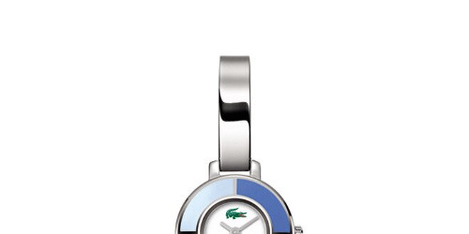 Dámské stříbrné hodinky Lacoste s modrými detaily