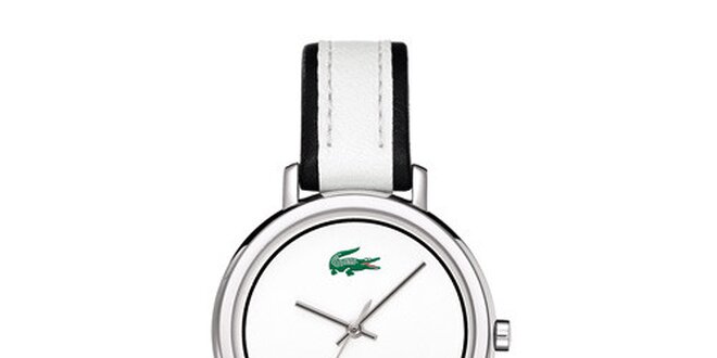 Dámské hodinky Lacoste s černobílým řemínkem