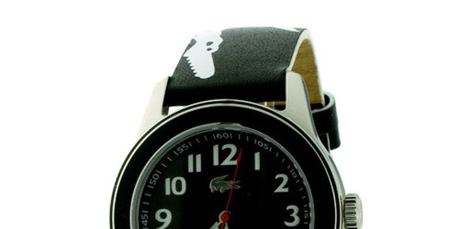 Dámské černé hodinky Lacoste s kruhovým ciferníkem