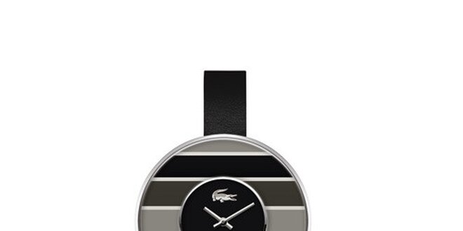 Dámské černo-šedé hodinky Lacoste