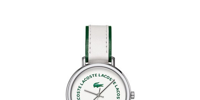 Dámské bílo-zelené hodinky Lacoste