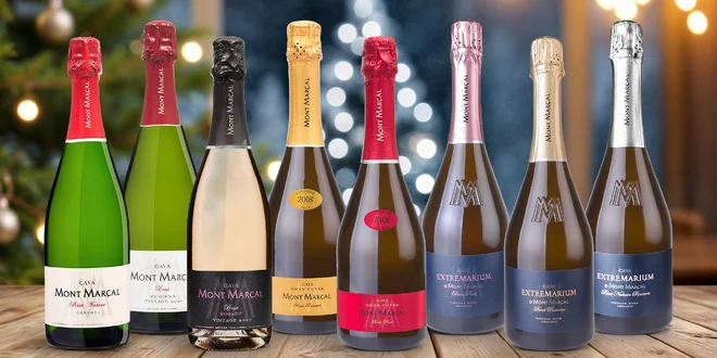 Španělská cava Mont Marcal: bílá i růžová