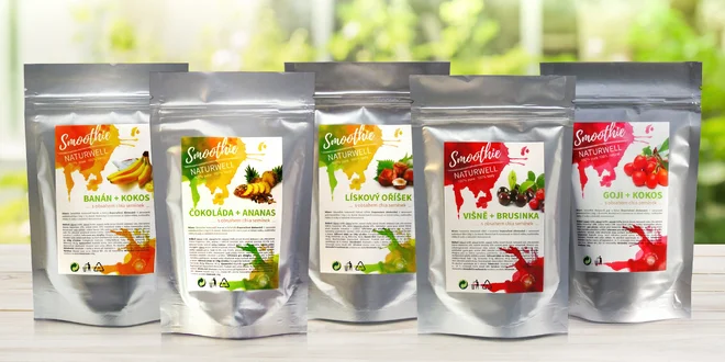 Smoothie v prášku plné bílkovin: višně, meruňka i banán