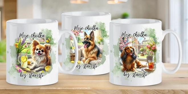 Milé keramické hrnečky pro milovníky psů: 330 ml