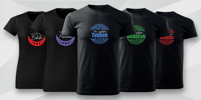 Bavlněná trička pro členy rodiny i kamarády: S–3XL