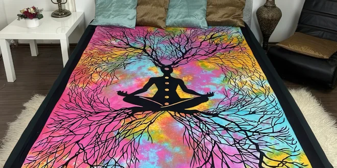 Indické přehozy na postel: mandala i slon, 2 velikosti