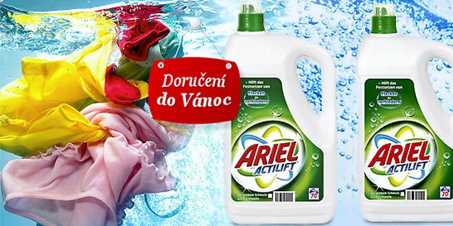2x Ariel Actilift tekutý gel = 2x70 praní