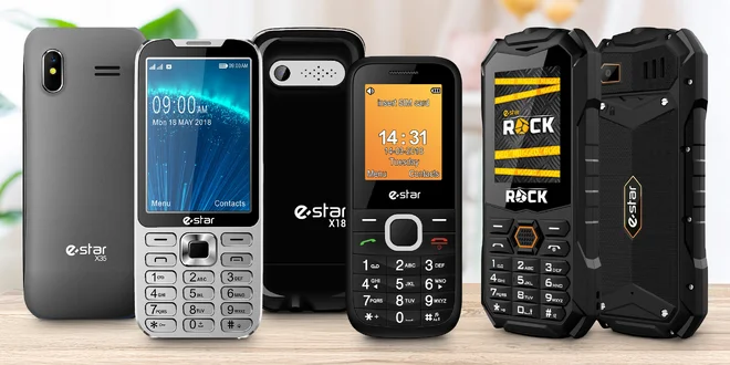 Tlačítkové telefony eSTAR, vč. odolného modelu Rock
