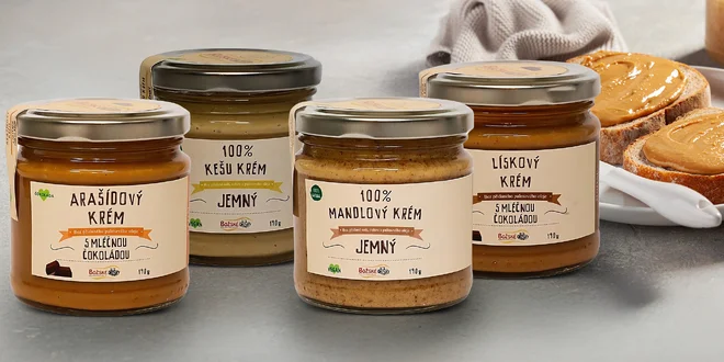 Ořechové krémy: čisté i s příchutí (čokoláda a další)