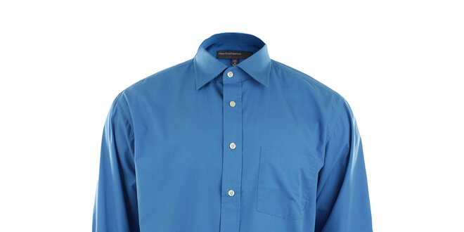 Pánská tmavě modrá košile se špičatým límečkem Perry Ellis