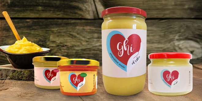 Čisté a ochucené Ghí: kuře, chilli i na sladko